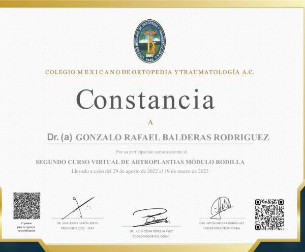 Traumatólogo en Guadalajara - Dr. Gonzalo Rafael Balderas Rodríguez